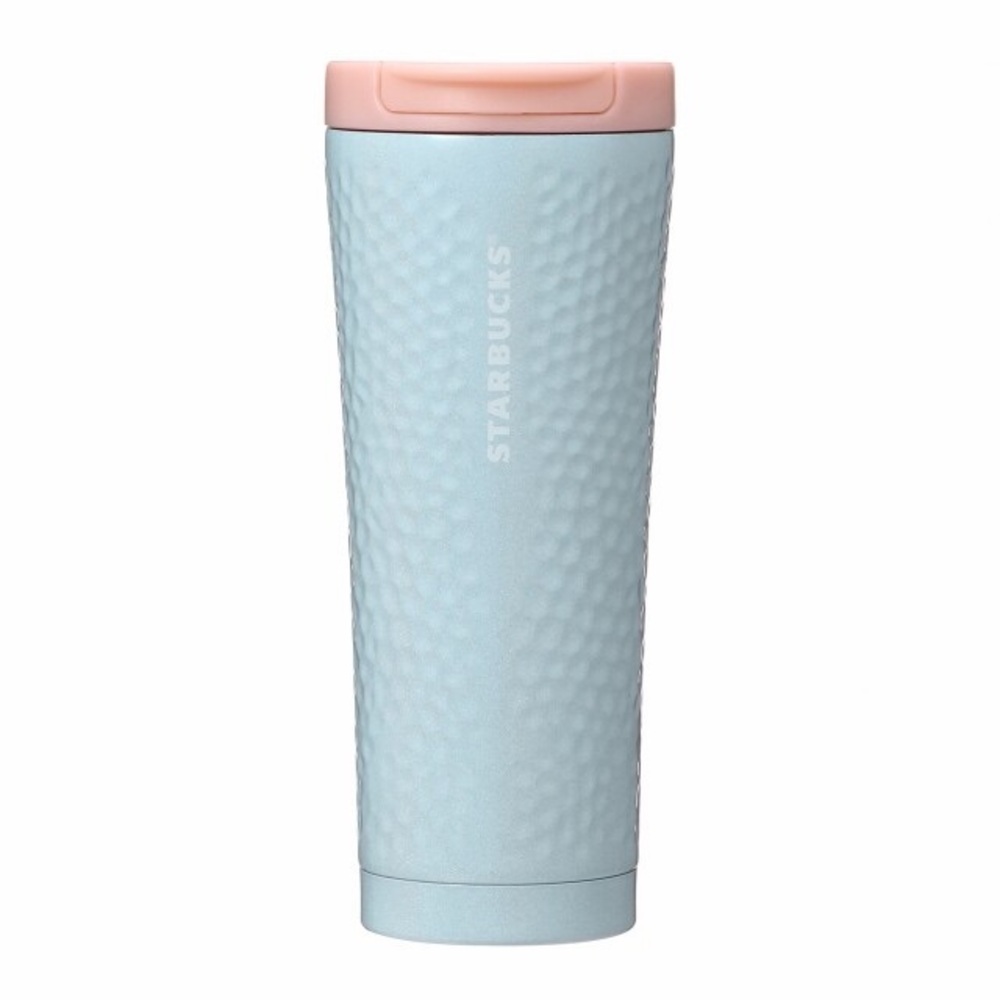 Starbucks Japan 2019 Pastel Blue Tumbler with Peach Lid